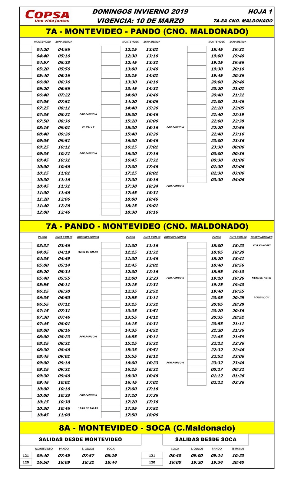 solteros de punta del este 2019 horarios copsa