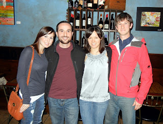 Friends at a wine bar in Houston, TX