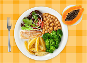 Exemplo de prato saudável e light - almoço e jantar