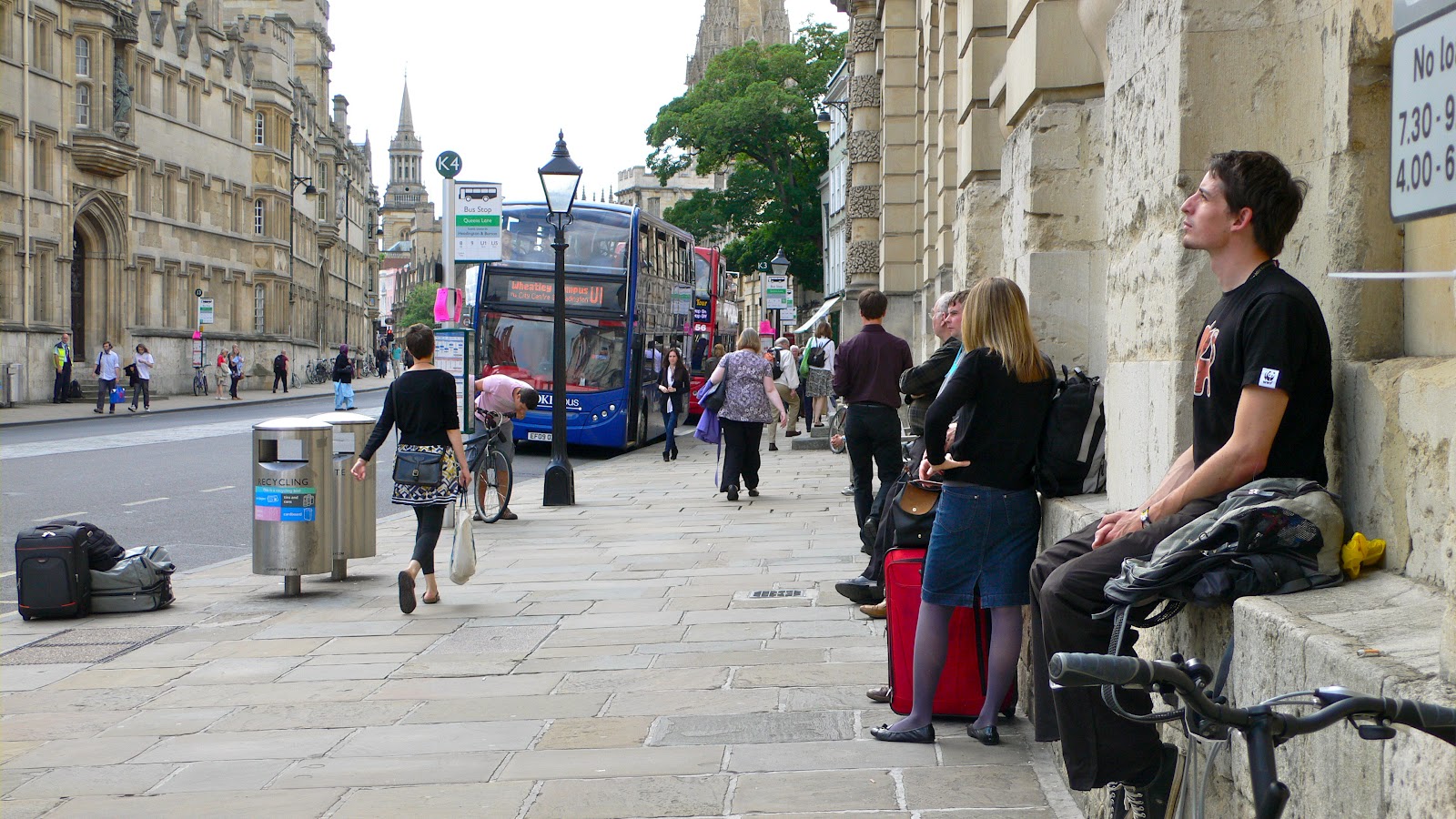Oxford Daily Photo Waiting At Queen's Lane Bus Stop