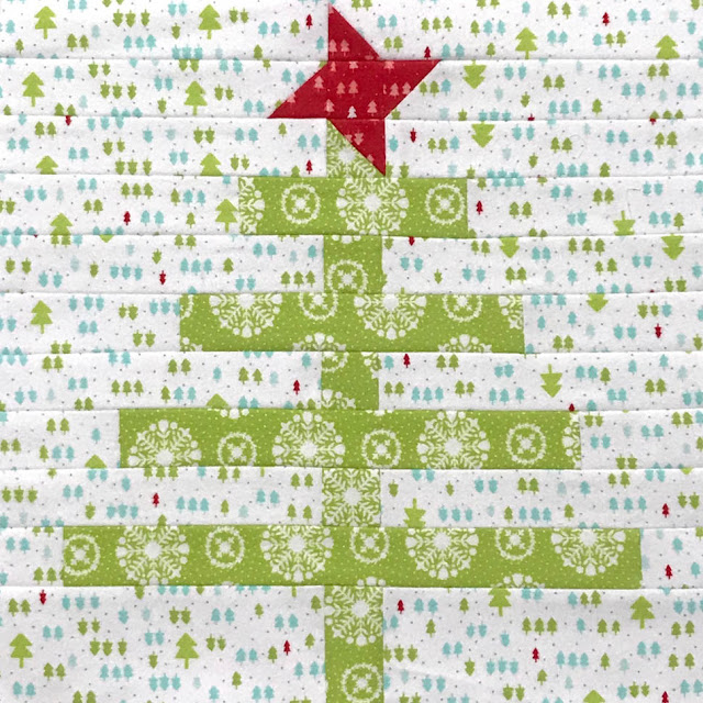 A Scrappy Happy Holidays Mystery Sew Along - Oh Lil' Christmas Tree Block Designed By Thistle Thicket Studio. www.thistlethicketstudio.com