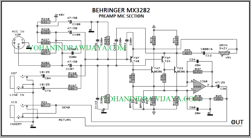 BEHRINGER MX3282A MIX PREAMP