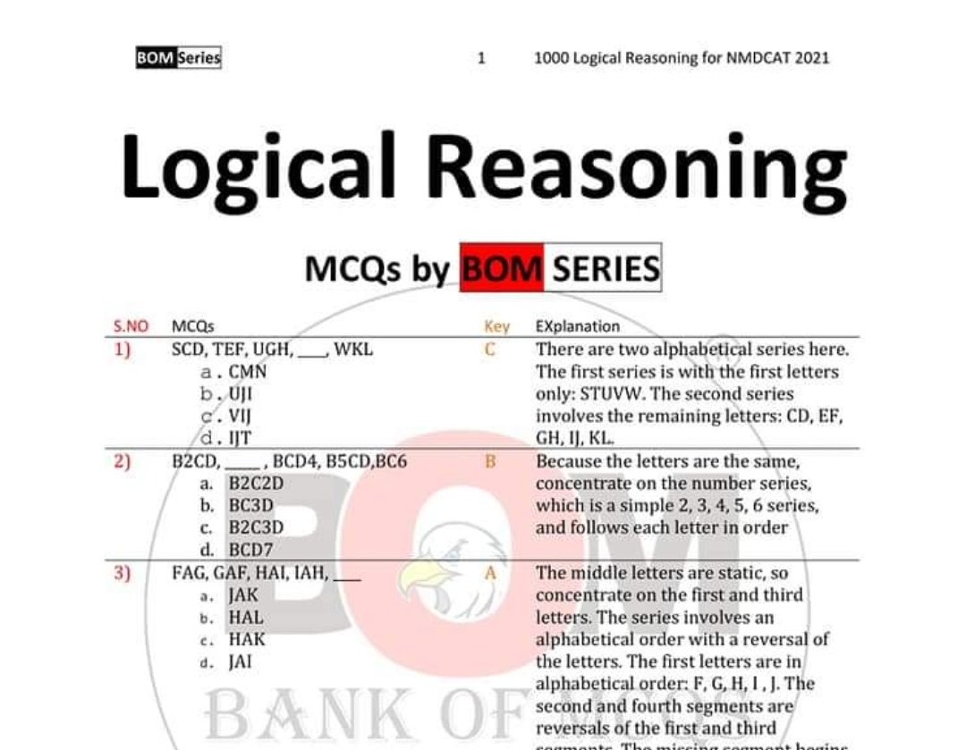 problem solving reasoning mcq