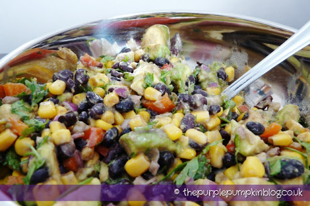 Blackbean, Sweetcorn and Avocado Salsa at The Purple Pumpkin Blog