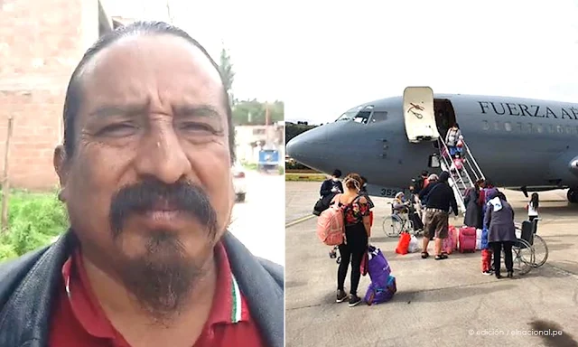 Juan de Dios Huaman Champi, congresista del Frepap uso vuelo humanitario a Cusco