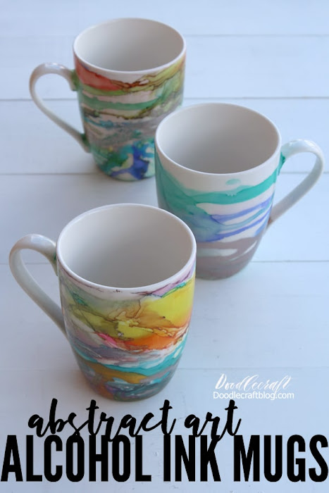 Use Alcohol inks to create a stunning work of abstract art on a ceramic mug for the perfect holiday gift. With full video tutorial instructions too!