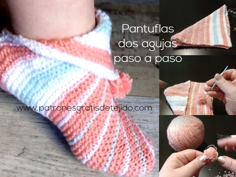Patrón de crochet de pantuflas y patucos cuadrados de abuela