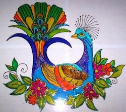 glass painting paintings paint easy nice peacock delhi craft reverse naa its
