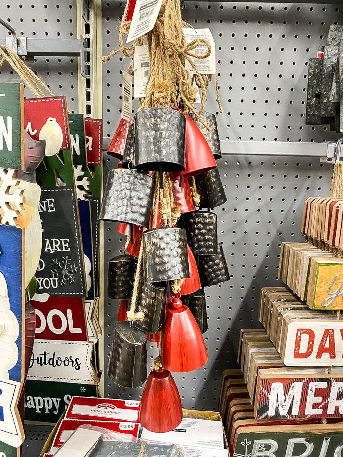 Hanging bells from Walmart before