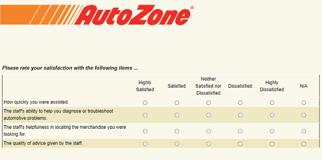 AutoZonecares survey AutoZoneCares Survey Sweepstakes