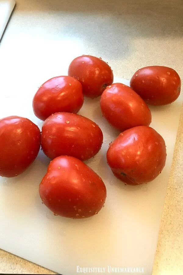 Tomatoes on a cutting board