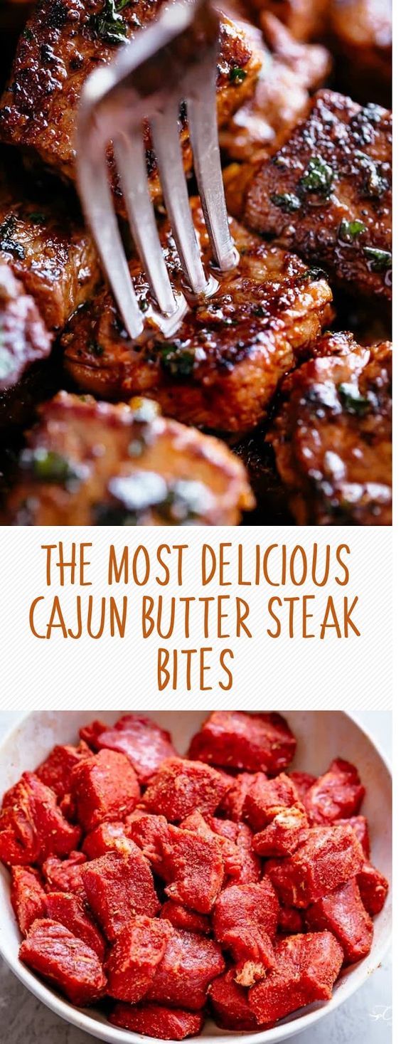 THE MOST DELICIOUS CAJUN BUTTER STEAK BITES YOU WILL EVER FIND #steakrecipes