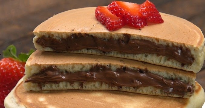 Nutella Stuffed Pancakes