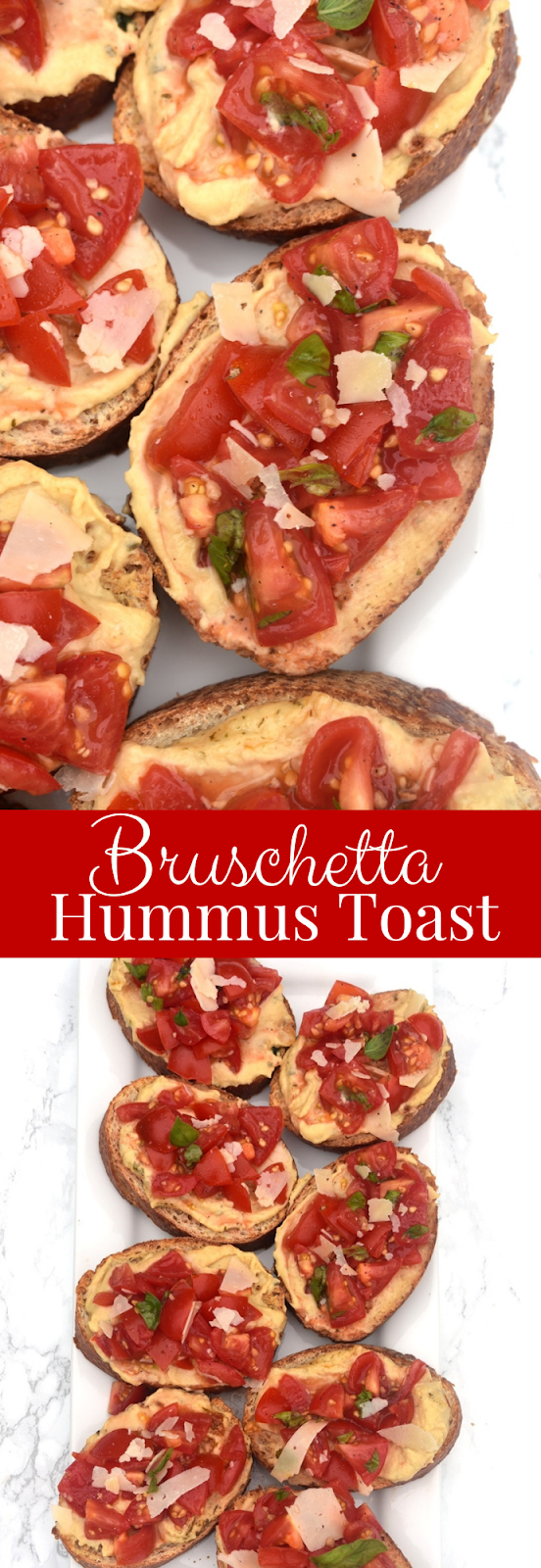 Bruschetta hummus toast recipe