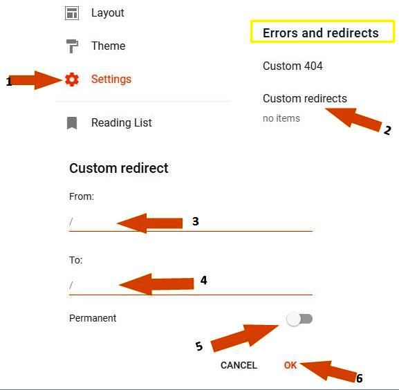 redirect blogger post to another url, Custom redirets, url redirect, url redirection, redirections, 301 redirect, 302 redirect, redirect url, hingme