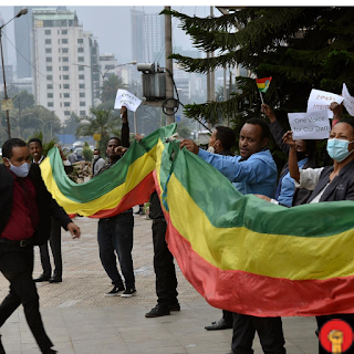Ethiopians celebrate the GERD in capital Addis Ababa
