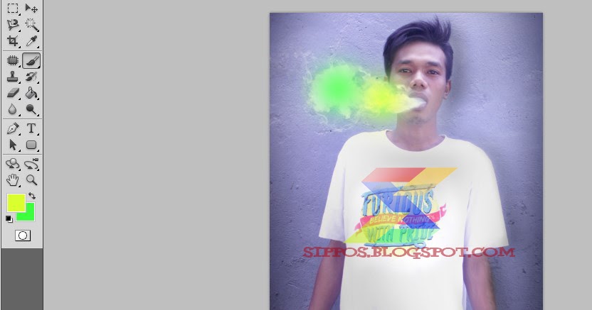 Cara Mewarnai Asap - V Warna
