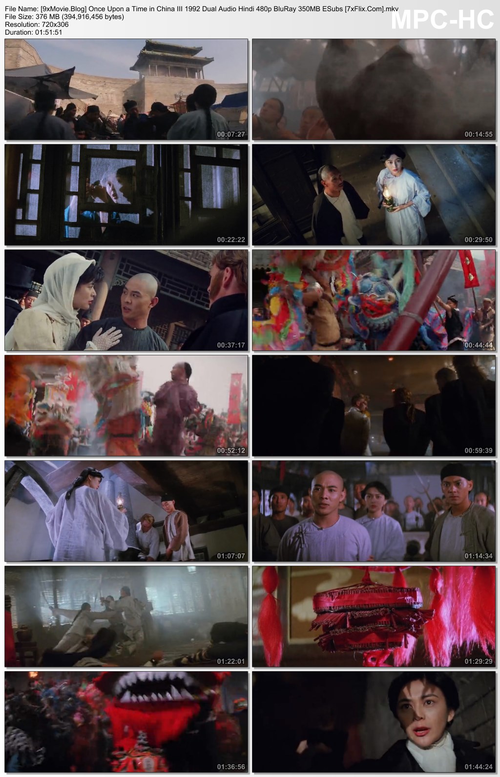 Once Upon a Time in China III 1992 Dual Audio Hindi 480p BluRay x264 350MB ESubs