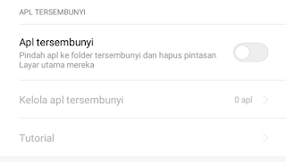 mengaktifkan apl tersembunyi