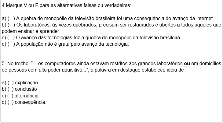 7ª ATIVIDADE DE LÍNGUA PORTUGUESA - CORRIGIDA - PROFESSORA: REJANE - 8º
