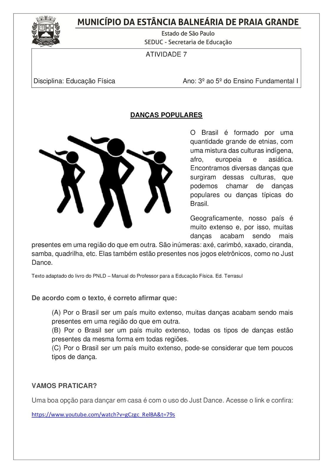 Educacao Fisica 1 Ao 5 Ano, PDF, Danças
