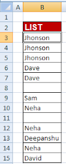 Excel : Count Unique values in a column