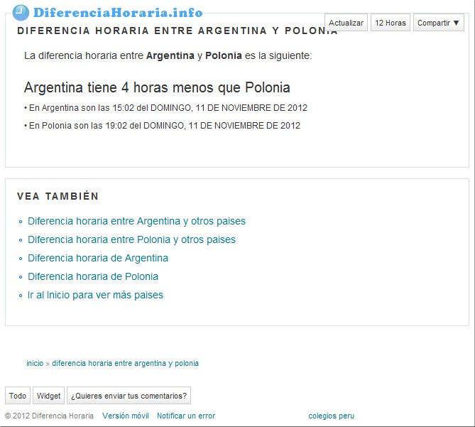 BLOG CON LINKS: CALCULA LA DIFERENCIA HORARIA ENTRE PAISES