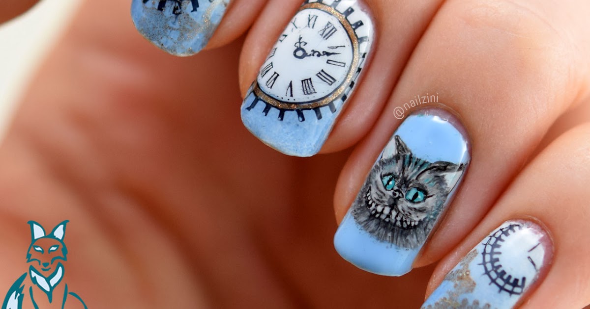 3. Cheshire Cat nail art tutorial - wide 3