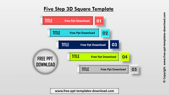 3d Square Ppt Template Powerpoint Slide Download