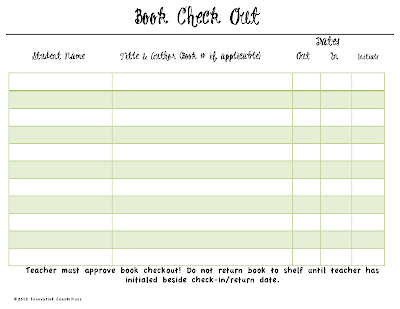 Teachers Initial beside the return date, easy to manage, Cover Page