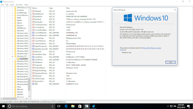 Windows 10 Pro Rs1 v1607