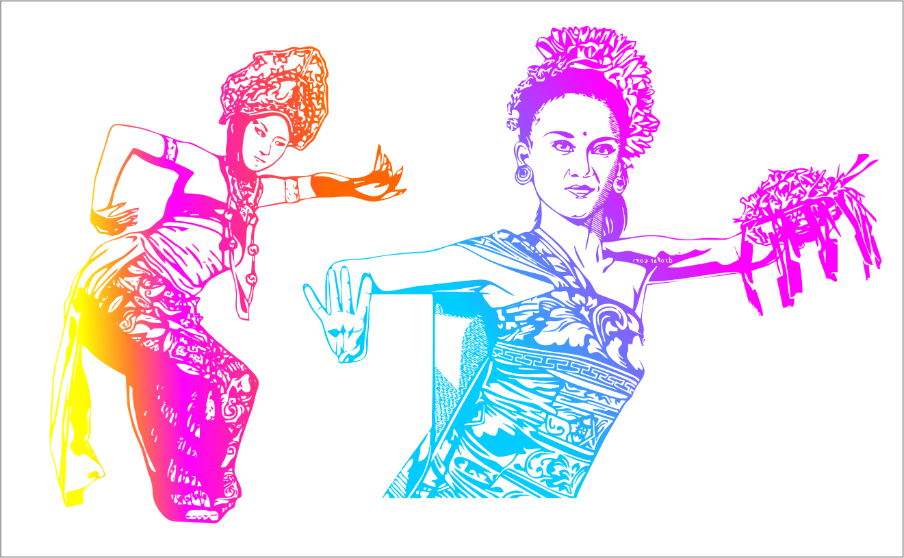 Download Template Tari Bali dan Jawa Vector Guru Corel