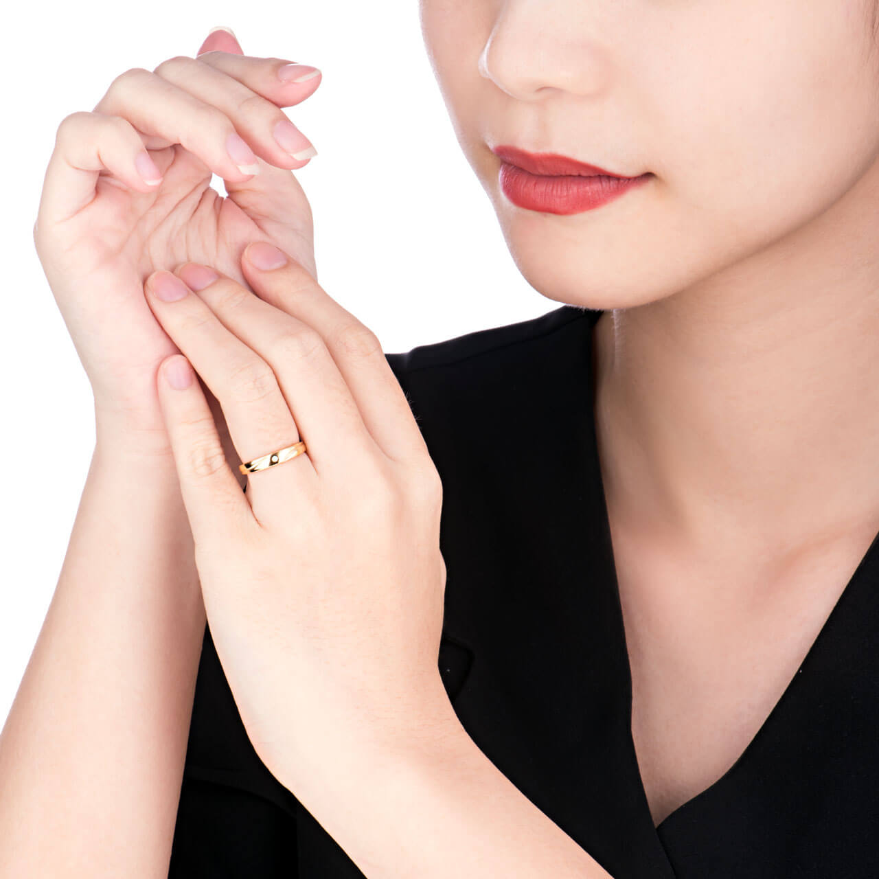 Nhẫn cưới Kim cương Vàng 18K PNJ Chung Đôi DD00Y000669