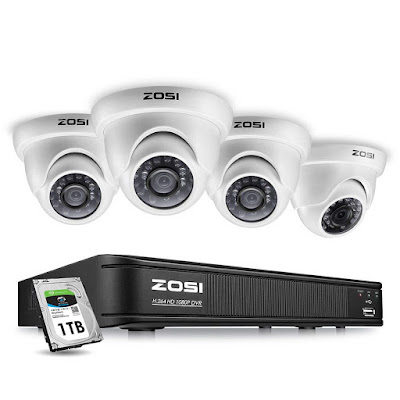Zosi Security Camera System Video 1080P 8CH 1TB Weatherproof Indoor Outdoor New