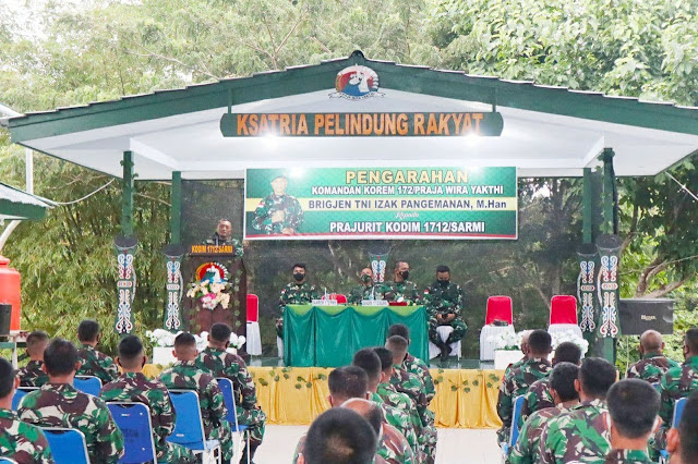 Brigjen TNI Izak Pangemanan Kunjungi Kodim 1712/Sarmi dan Pulau Liki