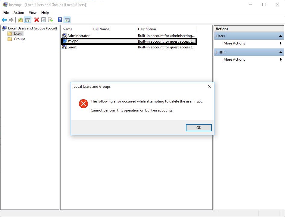 How to Delete Builtin Administrator Account in Windows 10, 8 and 7