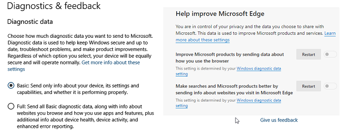 ป้องกันไม่ให้ส่งข้อมูลการท่องเว็บไปยัง Microsoft