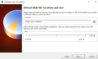 Membuat hard disk virtual di virtual box Membuat hard disk virtual di virtual box