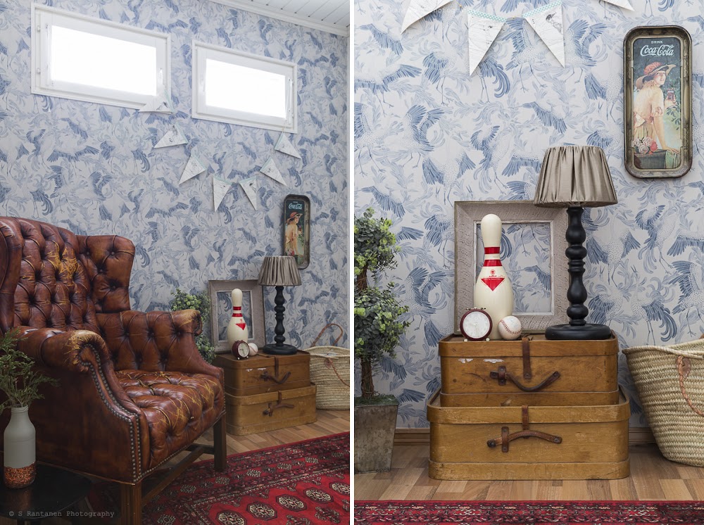 Pink Pionies: New wallpaper upstairs