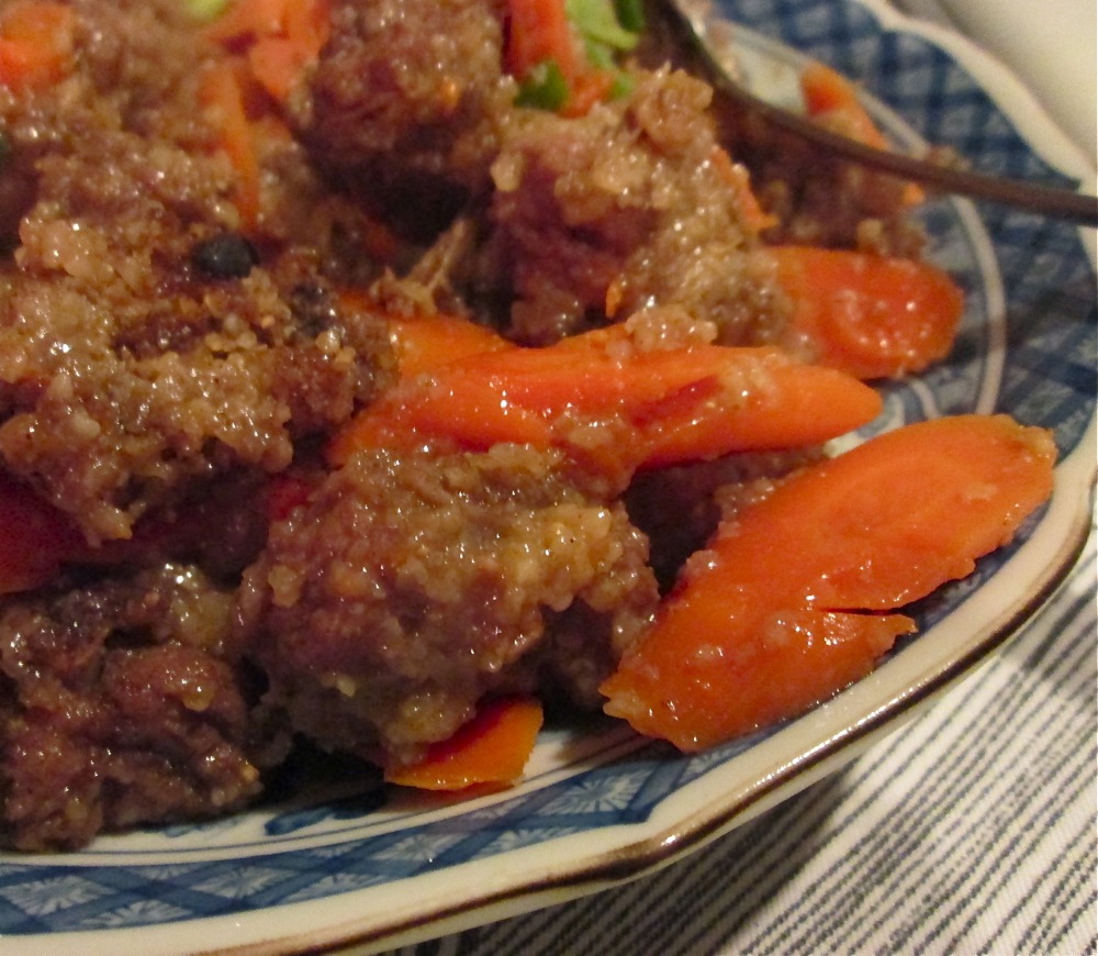 Popo's River short ribs wrapped in crushed rice