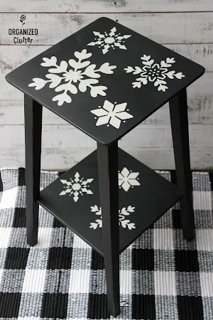 Thrift Shop Upcycled Snowflake Table