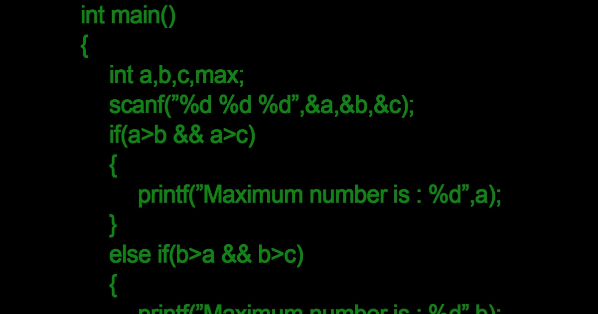Find Maximum and Minimum Number in C Programming. - Rasel 247