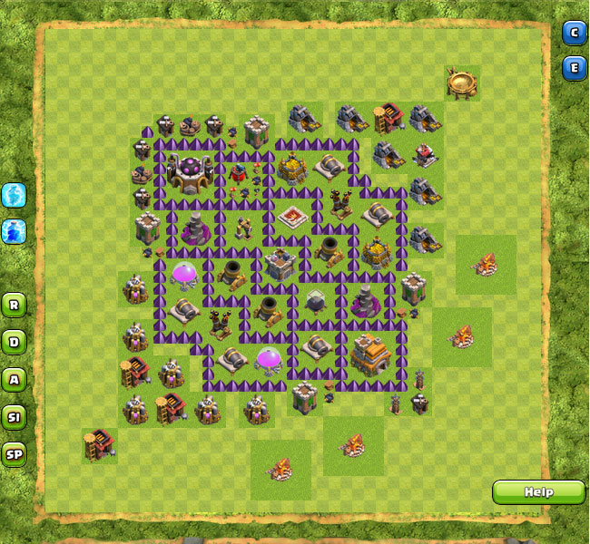 Th 7 farming base clash of clans.