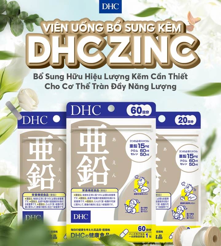 Viên uống bổ sung kẽm DHC Zinc