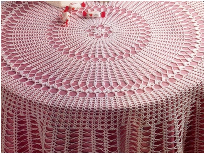 Mantel redondo en crochet paso a paso