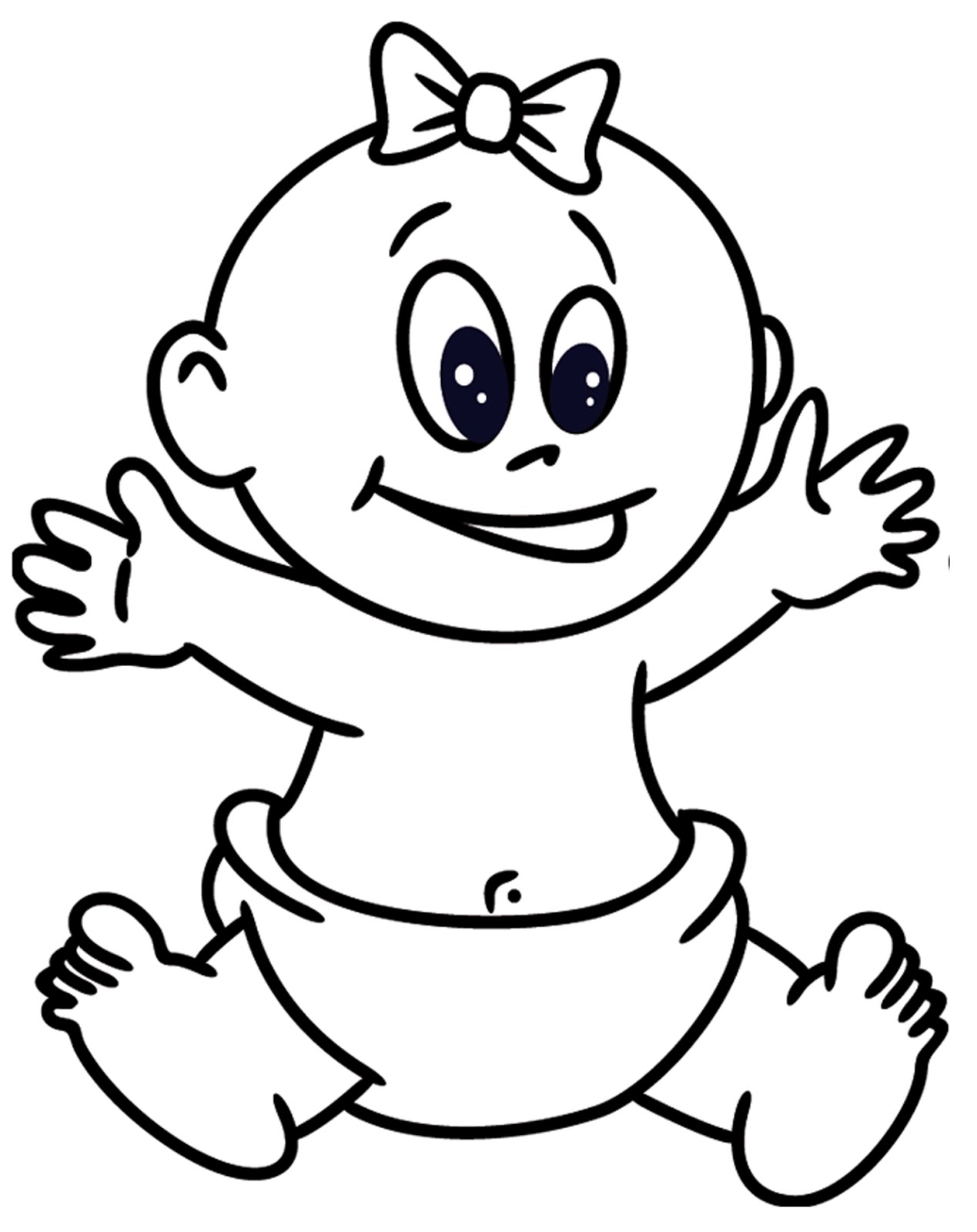 clipart baby black and white - photo #4