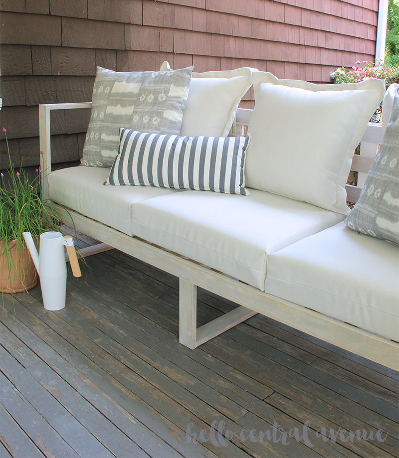 Modern wood DIY outdoor sofa