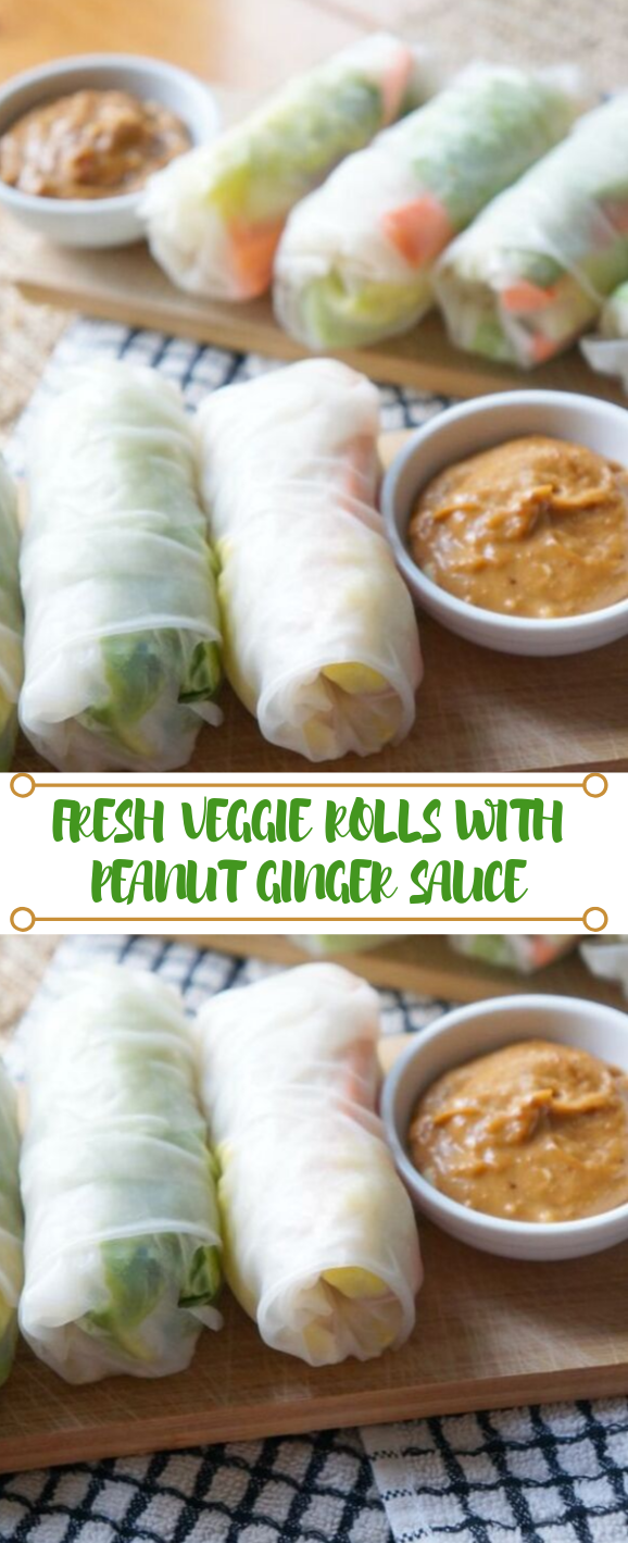 FRESH VEGGIE ROLLS WITH PEANUT GINGER SAUCE #vegetarian #vegan #soup #easy #breakfast FRESH VEGGIE ROLLS WITH PEANUT GINGER SAUCE #vegetarian #vegan #soup #easy #breakfast