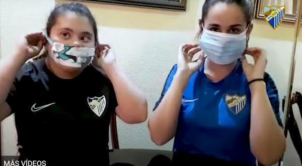 El Málaga Genuine recibe mascarillas de la Fundación Olivares