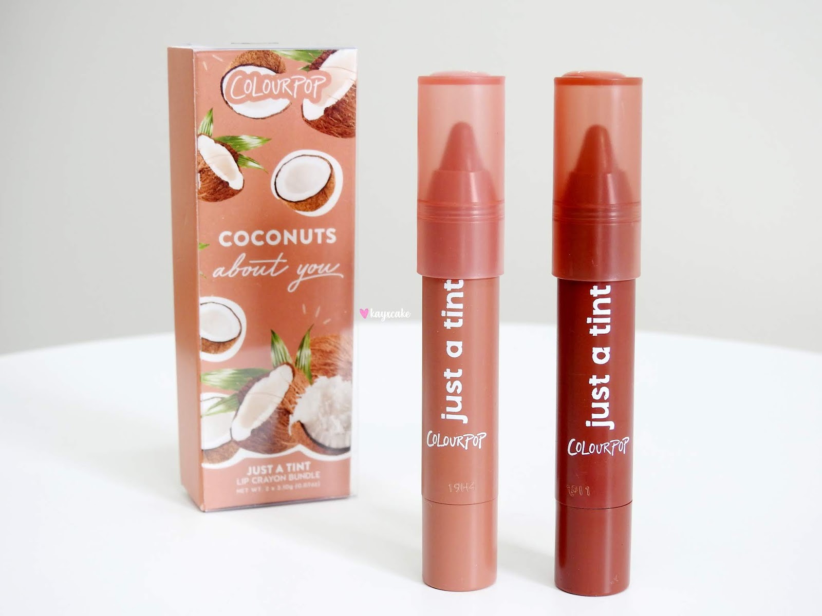 Kay Cake Beauty ColourPop Just A Tint Lip Crayon ♡ Coconut About You